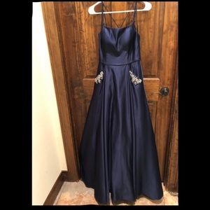 Navy blue prom dress